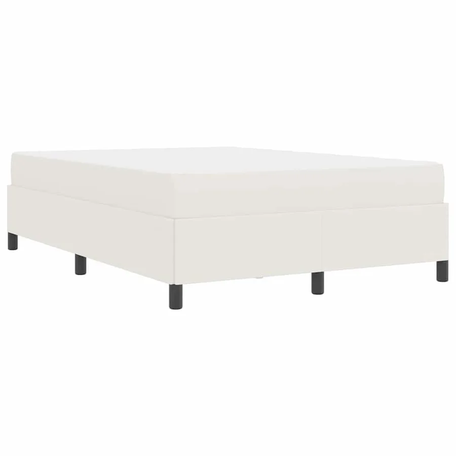 Cadre de lit avec matelas Crème 160 x 200 cm tissu - 7