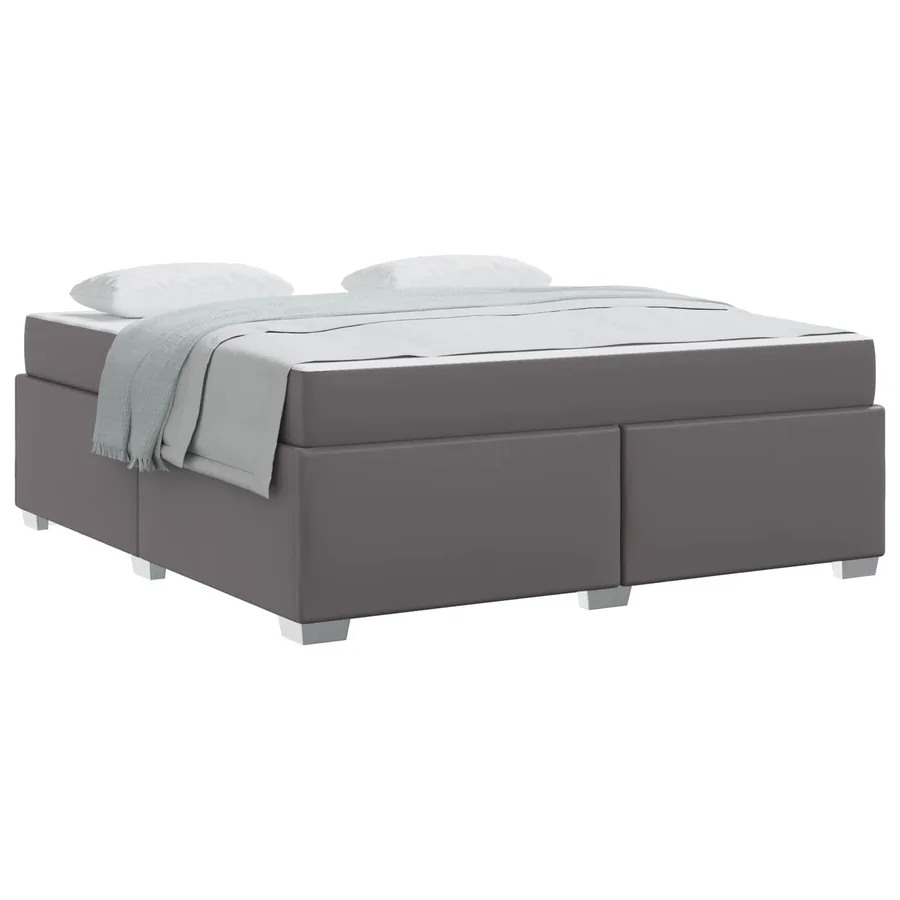 Cadre de lit Gris 180 x 200 cm tissu - 2