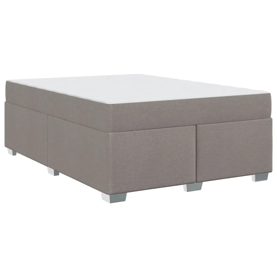 Cadre de lit avec matelas Taupe 140 x 200 cm tissu - 2