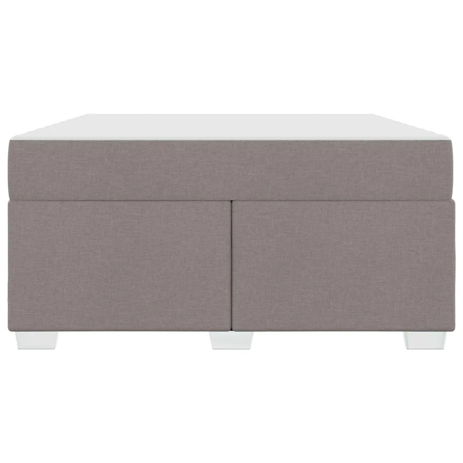 Cadre de lit avec matelas Taupe 140 x 200 cm tissu - 6