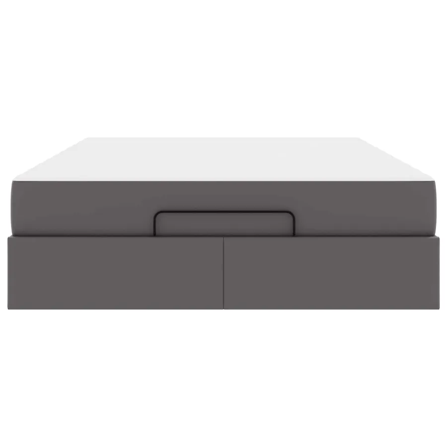 Cadre de lit avec matelas Autre 2 pcs Gris PVC - 7