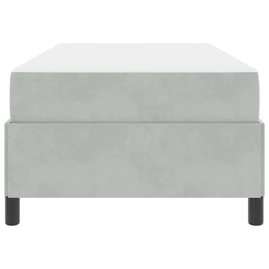 Cadre de lit avec matelas Gris clair 100 x 200 cm tissu - 7