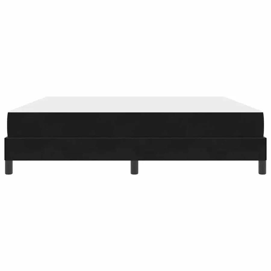 Lit à ressorts avec matelas Noir 180 x 200 cm tissu - 7