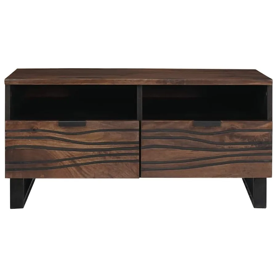 Table basse Noyer 80 x 54 x 40 cm Bois d'ingénierie - 3