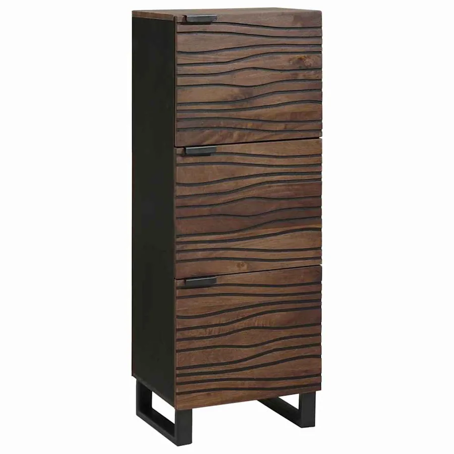 Highboard Marron 40 x 33 x 110 cm bois de manguier massif