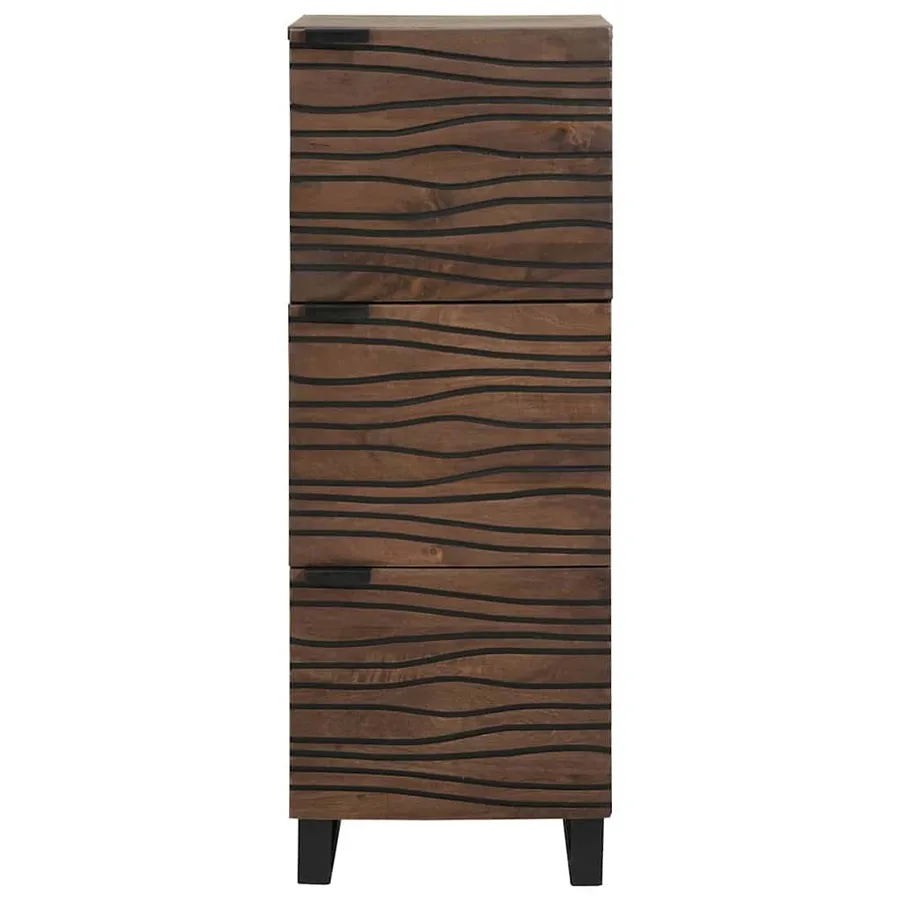 Highboard Marron 40 x 33 x 110 cm bois de manguier massif - 3