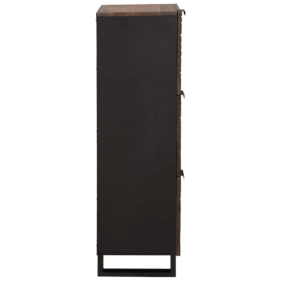 Highboard Marron 40 x 33 x 110 cm bois de manguier massif - 4