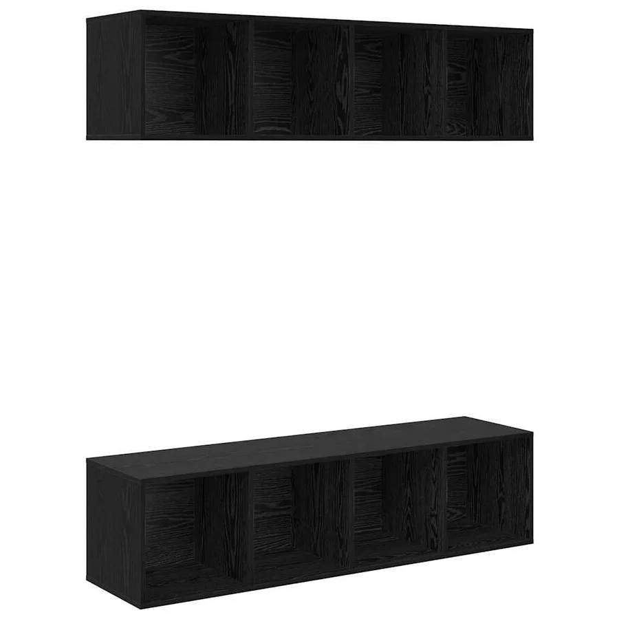 Ensemble meuble TV 2 pcs Chêne noir 37 x 37 x 142,5 cm - 2