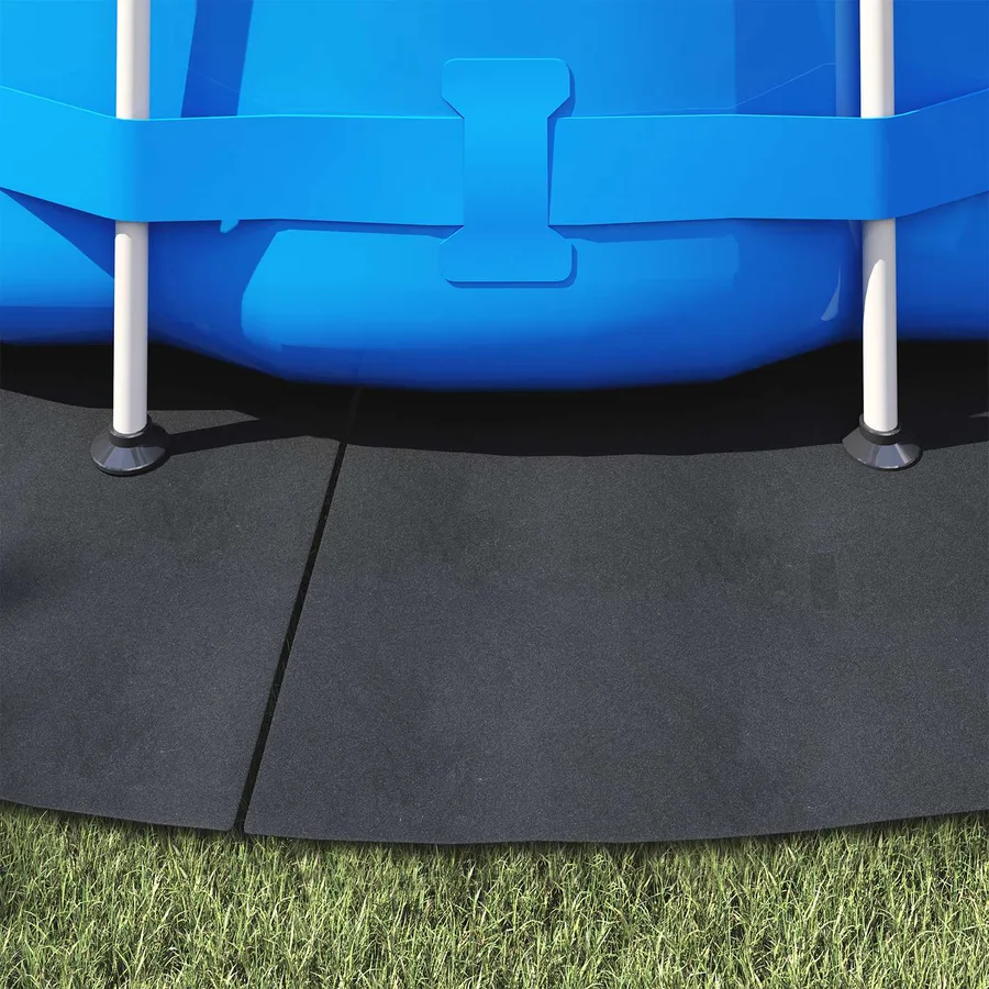 Tapis de piscine Noir Ø 428 cm Tissu non tissé - 4