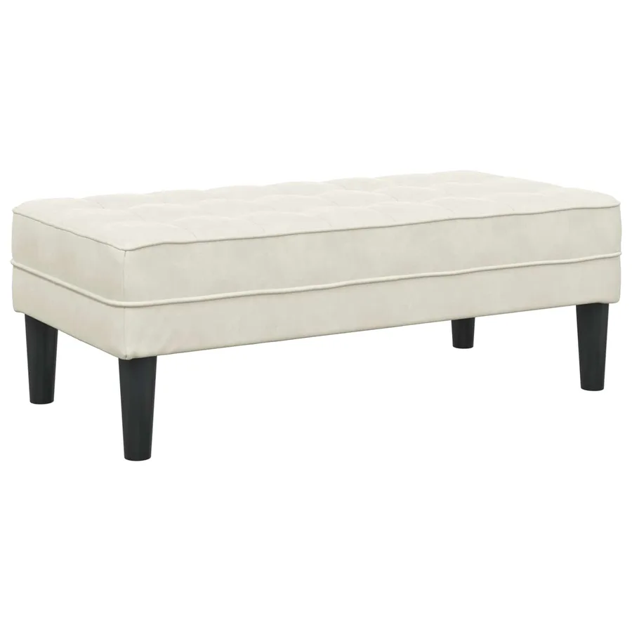 Ensemble de Canapés avec coussin 2 pcs Crème Polyester - 4