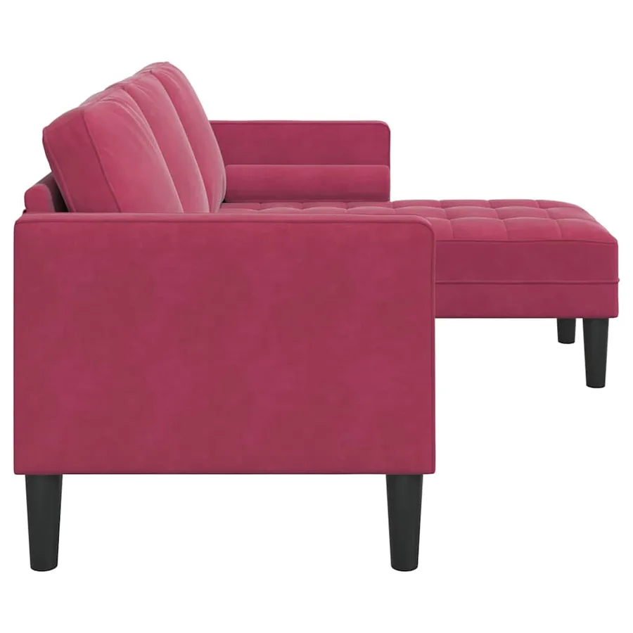 Ensemble de Canapés avec coussin Bordeaux Polyester - 5