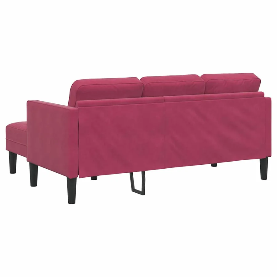 Ensemble de Canapés avec coussin Bordeaux Polyester - 6