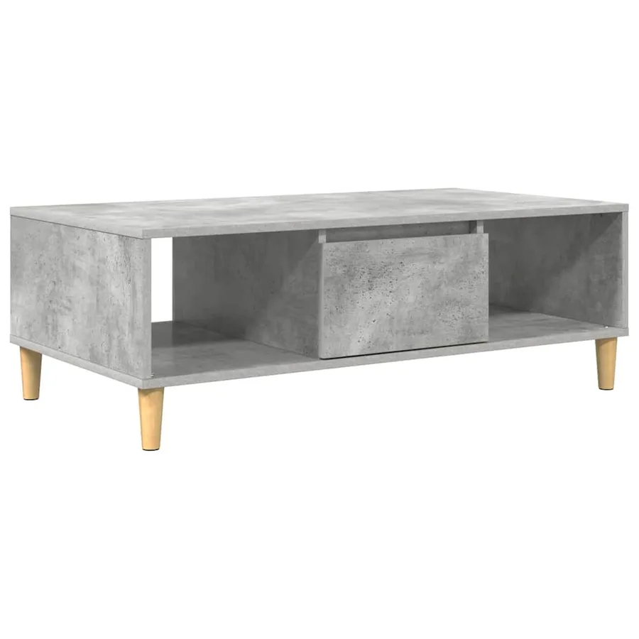 Table basse Gris béton 102 x 55 x 35 cm Bois d'ingénierie - 2
