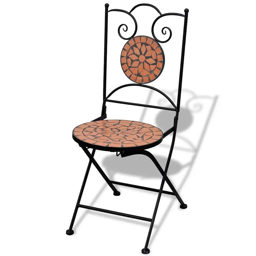 Chaises pliables de bistro 2 pcs Céramique Terre cuite - 2