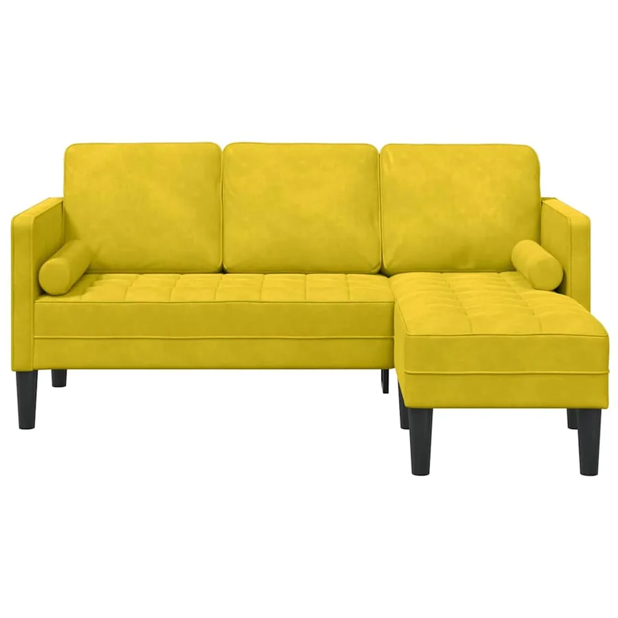 Ensemble de Canapés avec coussin Jaune Polyester - 4
