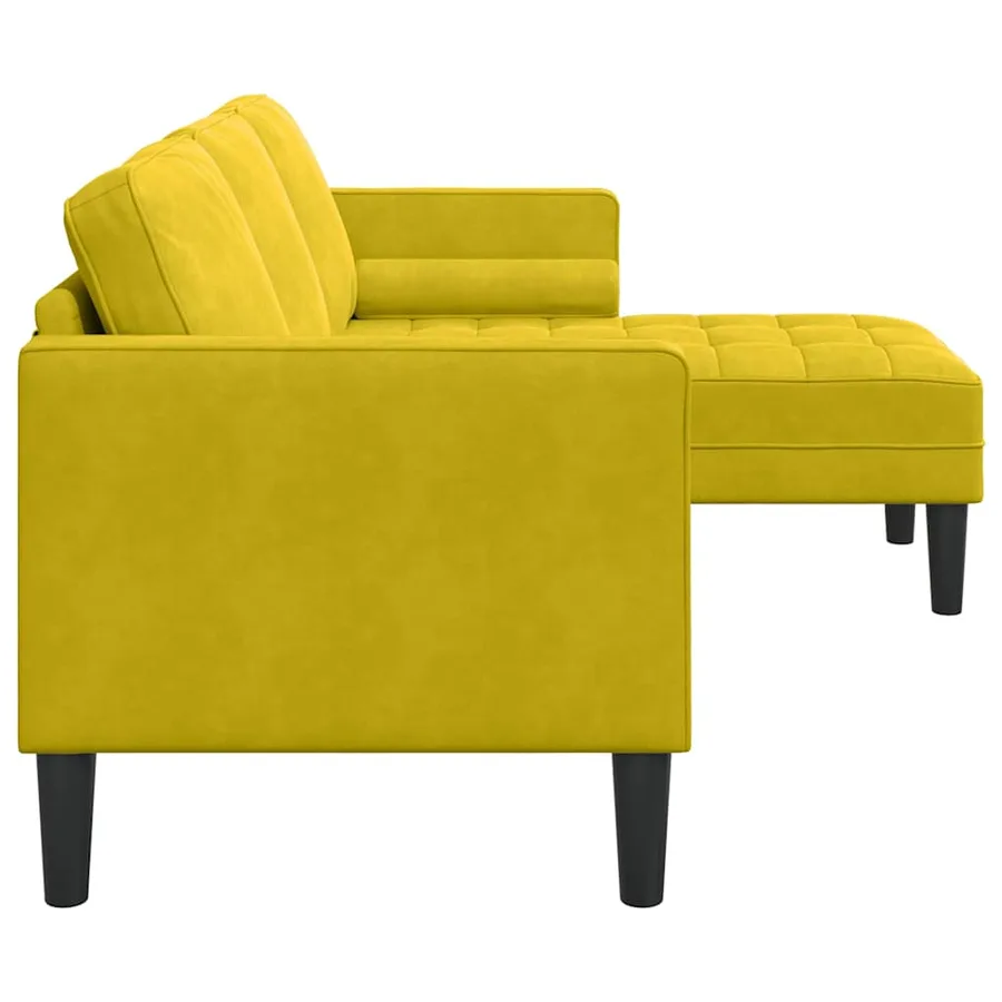 Ensemble de Canapés avec coussin Jaune Polyester - 5