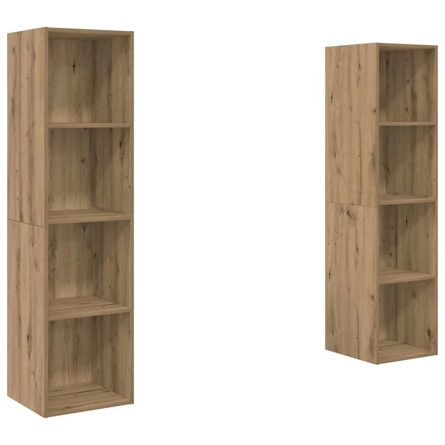Ensemble meuble TV 2 pcs Marron Bois d'ingénierie - 2