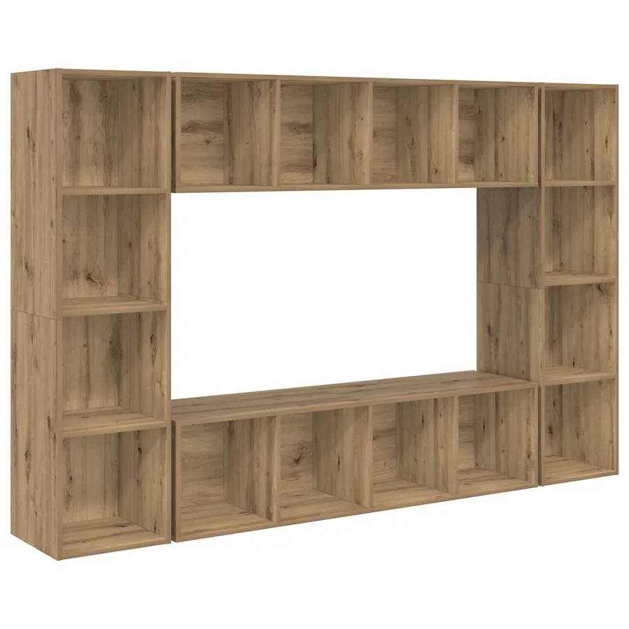 Ensemble meuble TV 4 pcs Marron Bois d'ingénierie - 2
