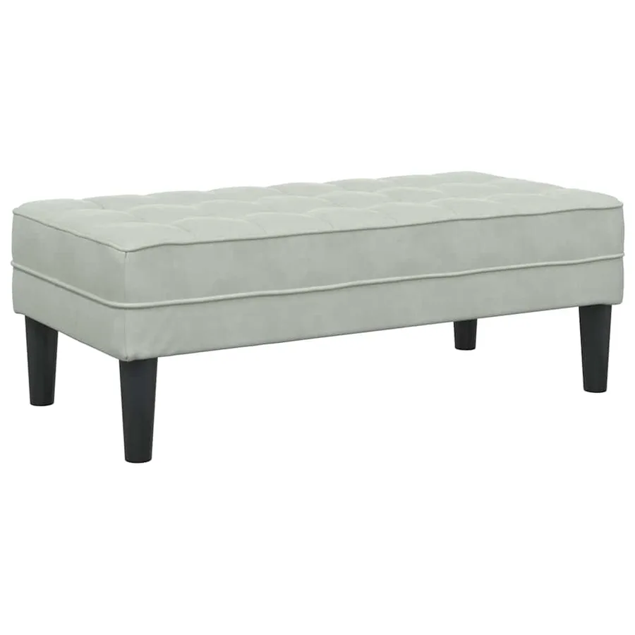 Ensemble de Canapés avec coussin 2 pcs Gris clair Polyester - 5