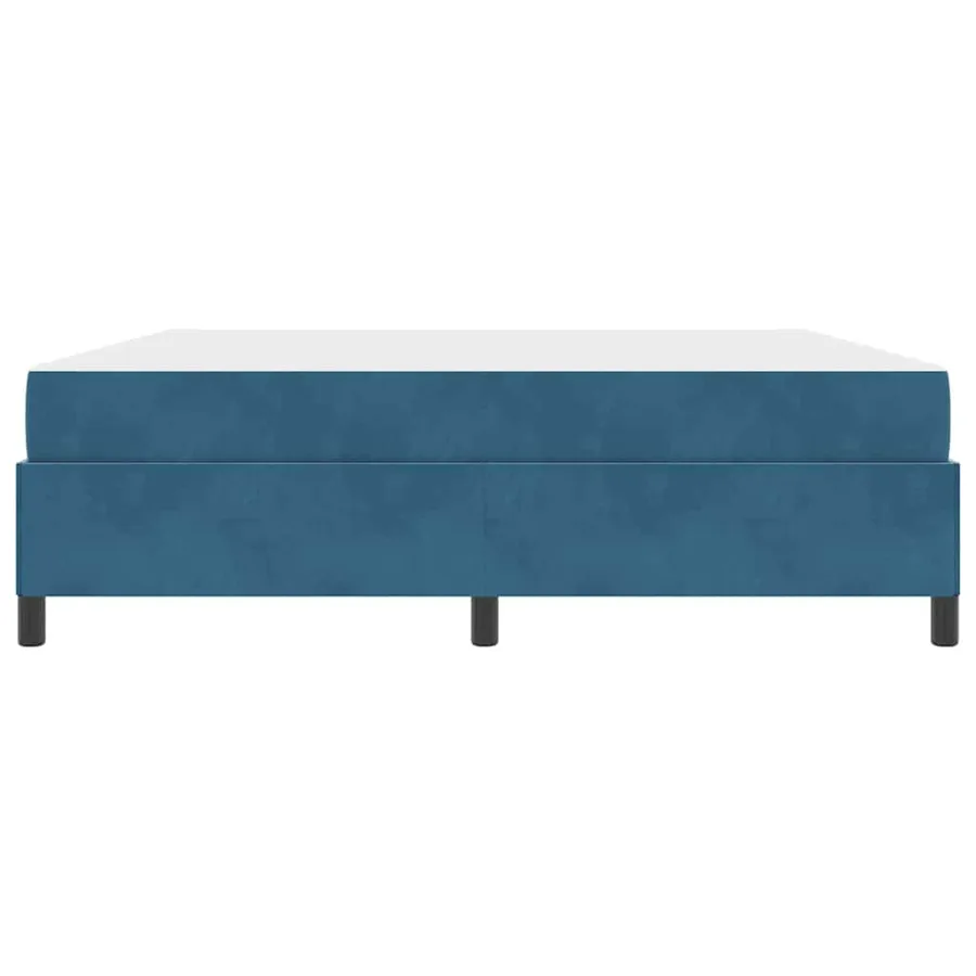 Cadre de lit avec matelas Bleu foncé 180 x 200 cm tissu - 7