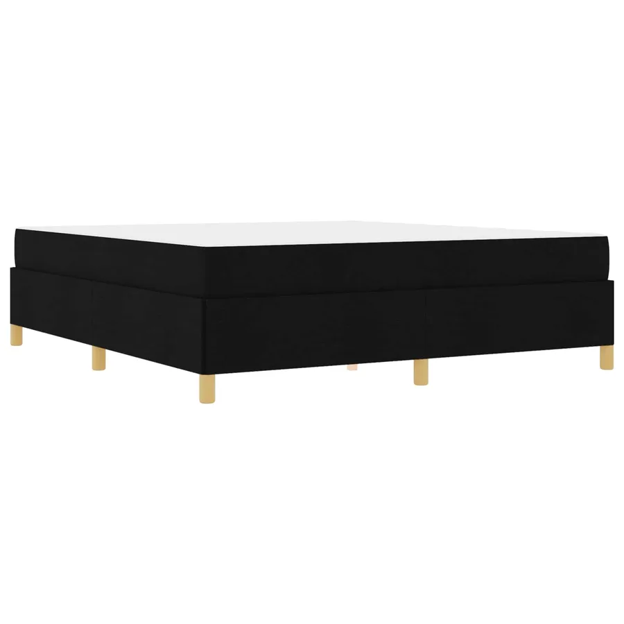 Cadre de lit avec matelas Noir 180 x 200 cm tissu - 4