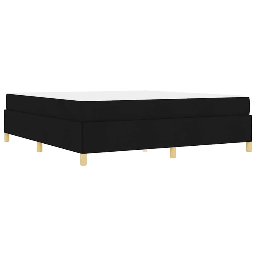 Cadre de lit avec matelas Noir 180 x 200 cm tissu - 9