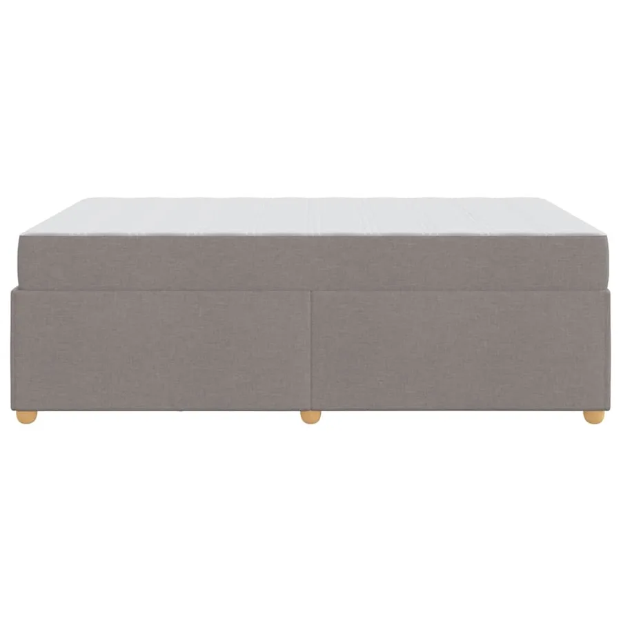 Cadre de lit avec matelas Taupe 120 x 190 cm tissu - 6