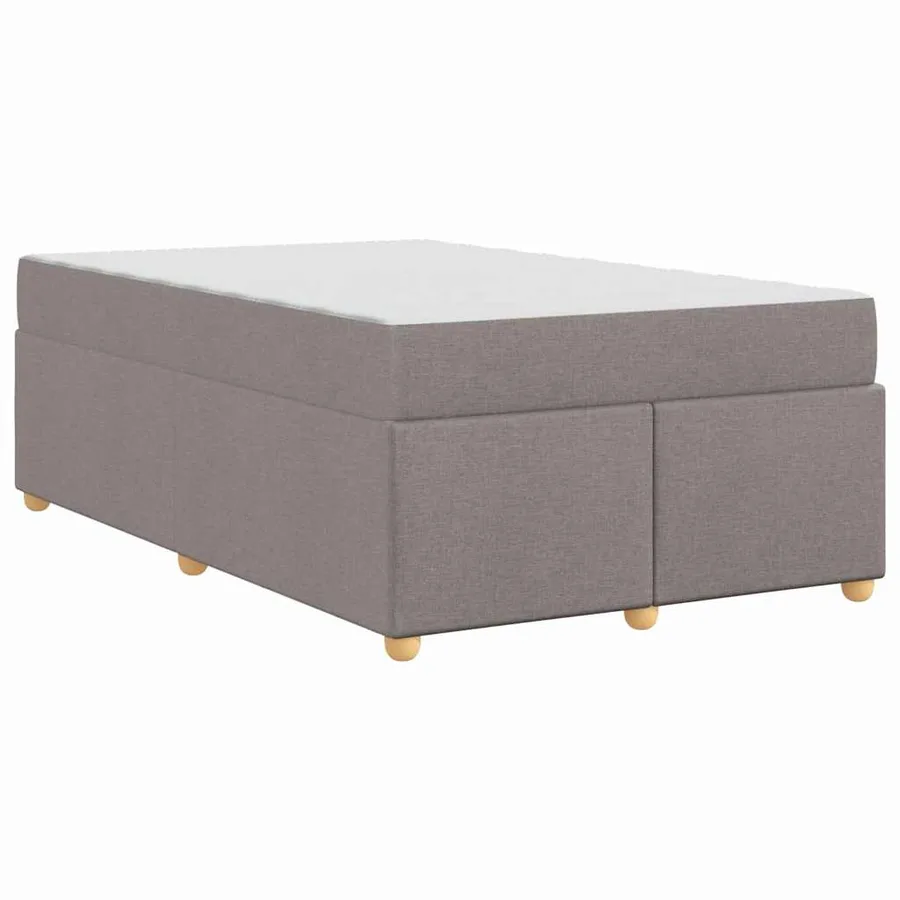 Cadre de lit avec matelas Taupe 120 x 190 cm tissu - 7