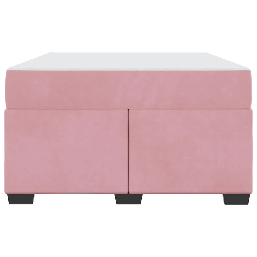 Cadre de lit avec matelas Rose 120 x 190 cm tissu - 5