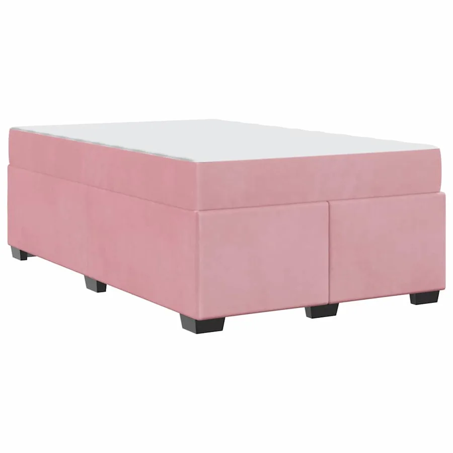 Cadre de lit avec matelas Rose 120 x 190 cm tissu - 7