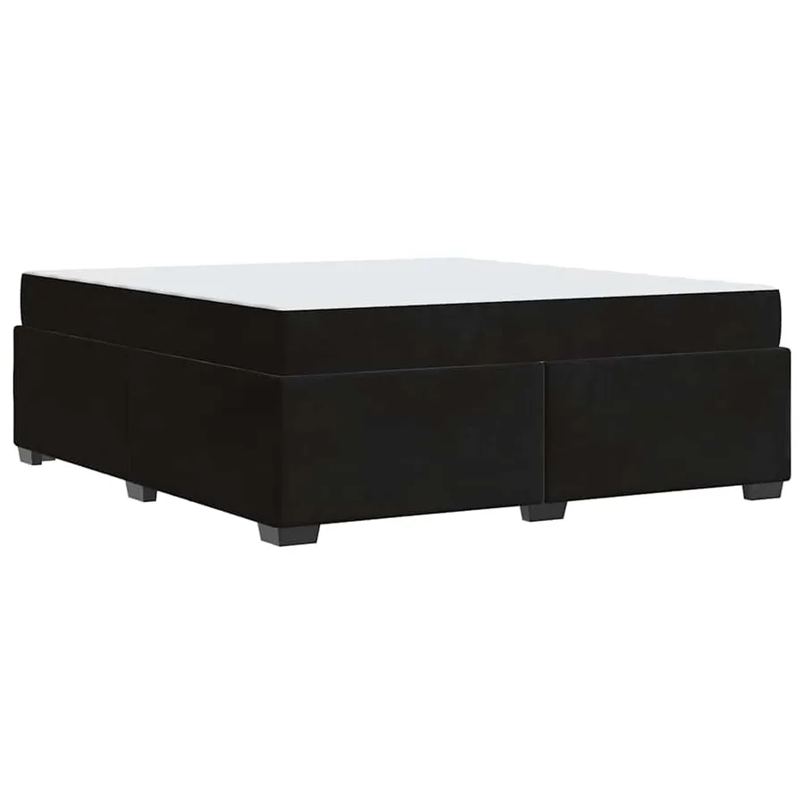 Cadre de lit avec matelas Noir 180 x 200 cm tissu - 7