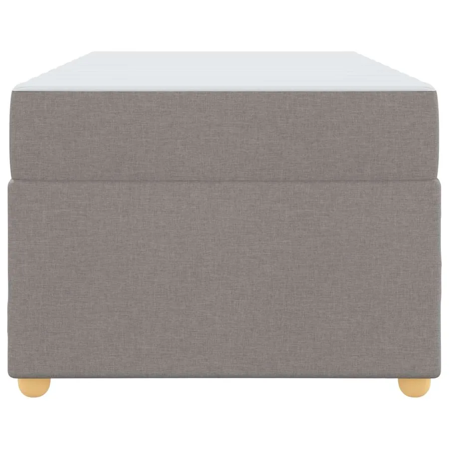 Cadre de lit avec matelas Taupe 90 x 190 cm tissu - 5