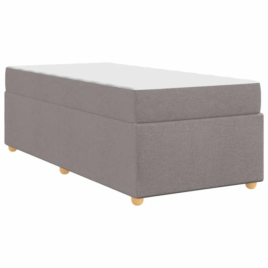 Cadre de lit avec matelas Taupe 90 x 190 cm tissu - 7
