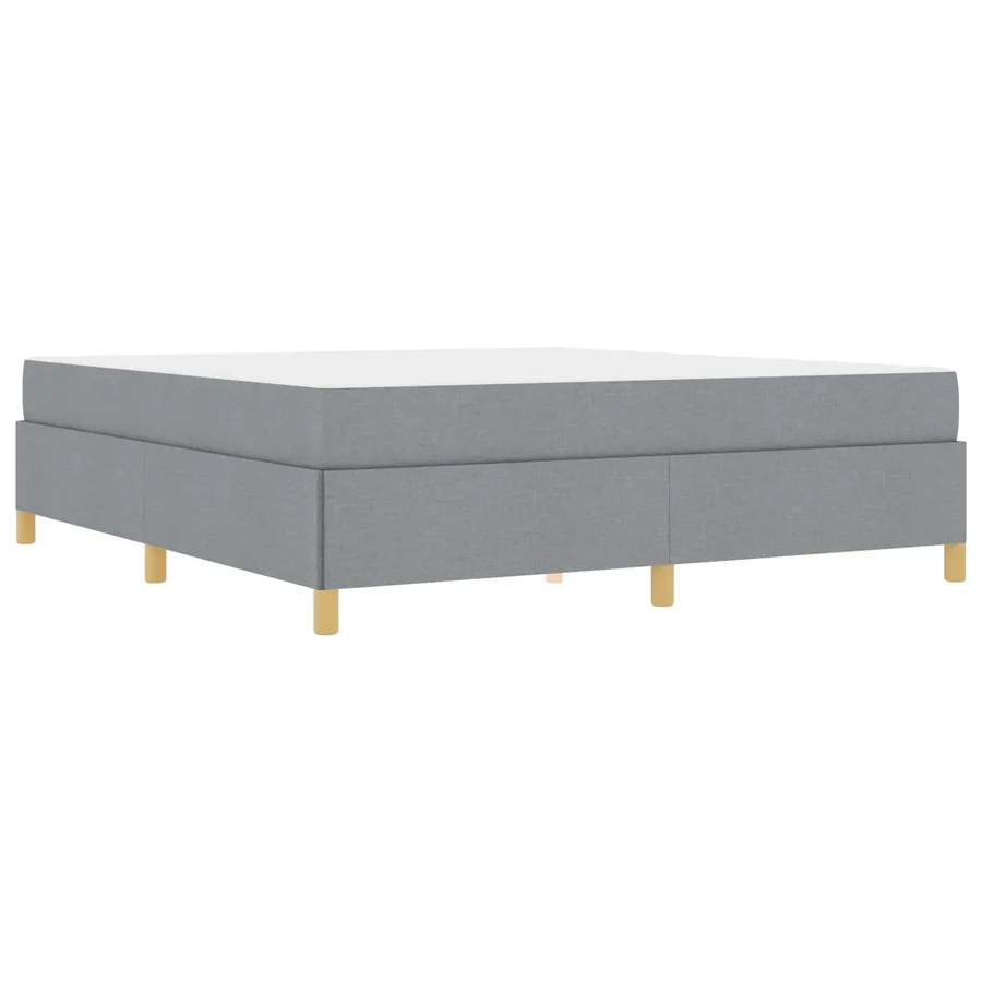 Cadre de lit avec matelas Gris clair 180 x 200 cm tissu - 4