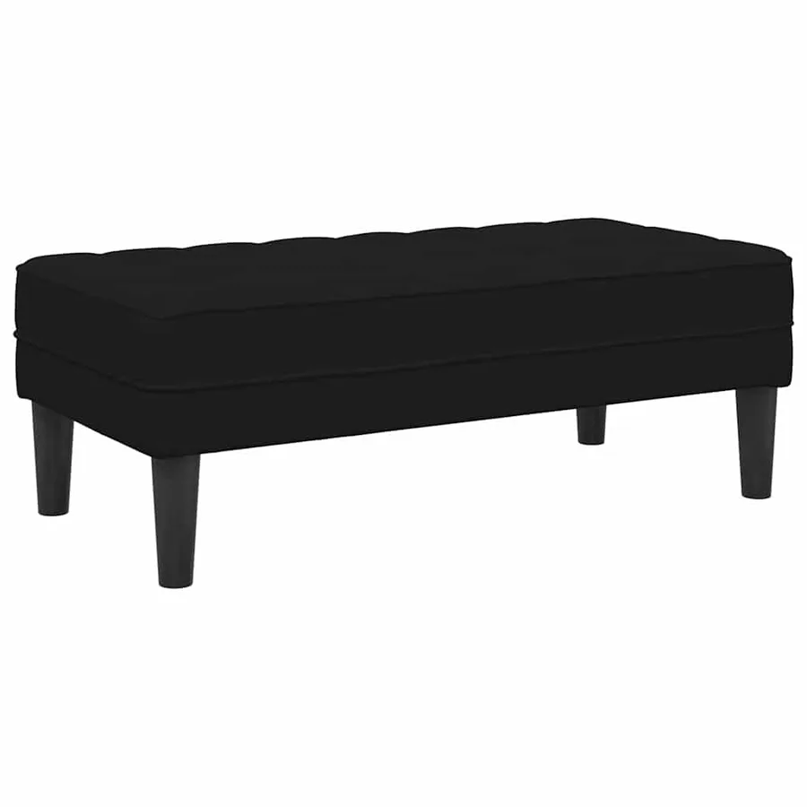 Ensemble de Canapés avec coussin 2 pcs Noir Polyester - 6