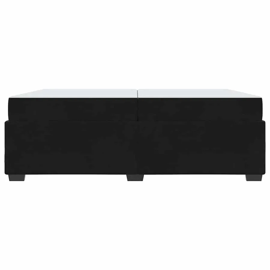 Cadre de lit avec matelas Noir 200 x 200 cm tissu - 5