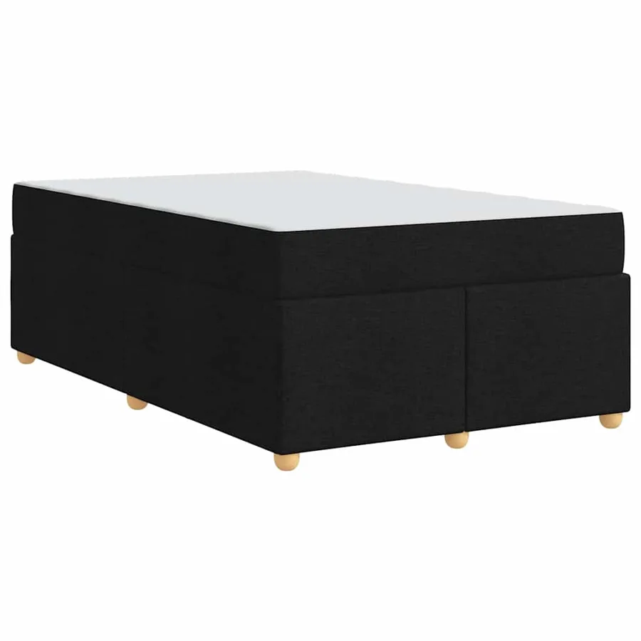 Cadre de lit avec matelas Noir 120 x 190 cm tissu - 7