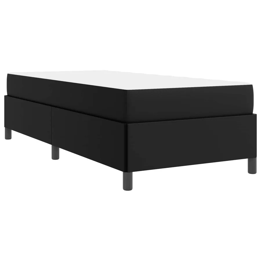 Cadre de lit avec matelas Noir 90 x 190 cm tissu - 9