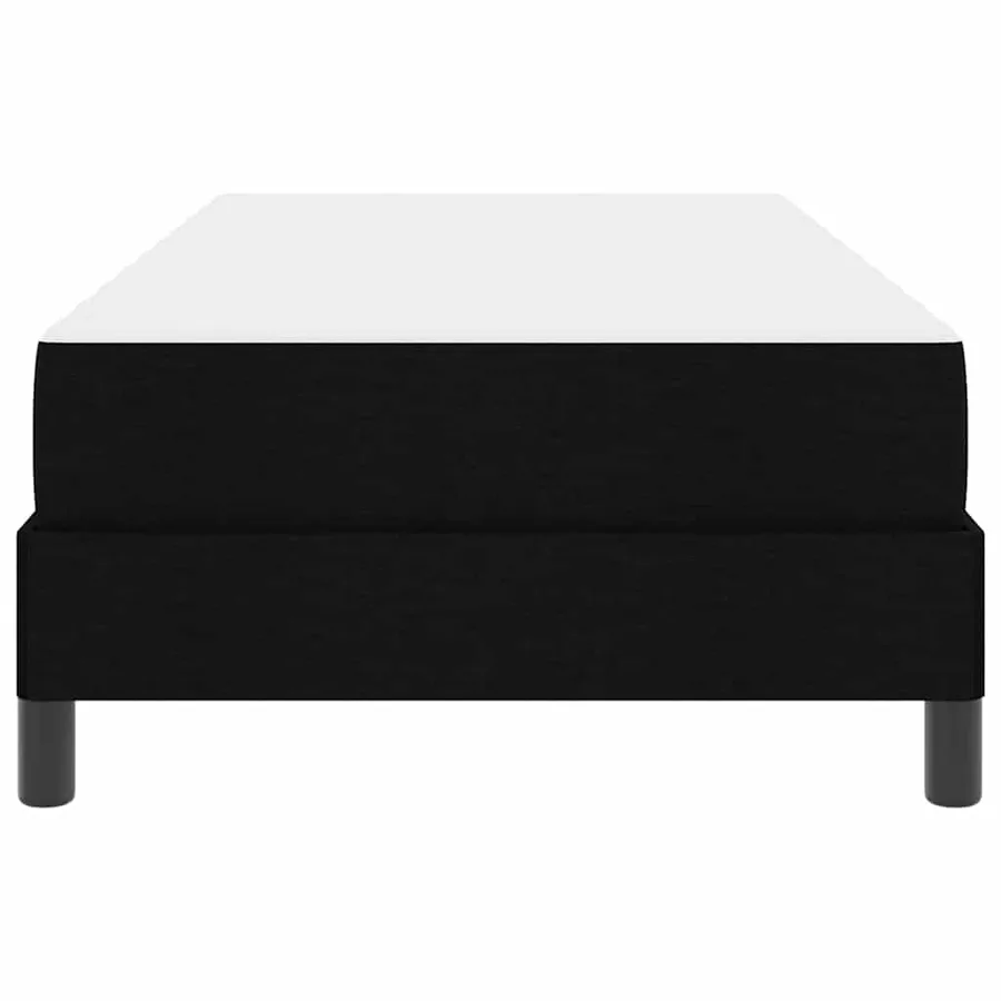 Lit à ressorts avec matelas Noir 80 x 200 cm tissu - 7