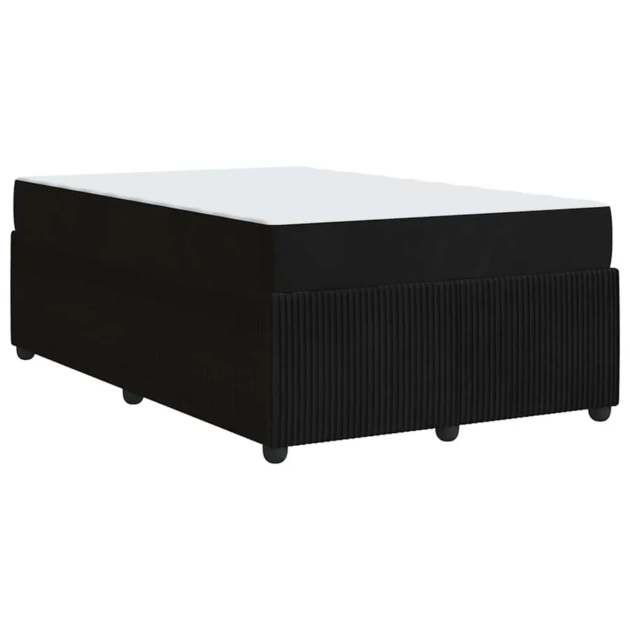 Cadre de lit avec matelas Noir 120 x 190 cm tissu - 7