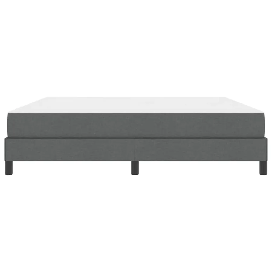 Lit à ressorts avec matelas Gris foncé 180 x 200 cm tissu - 7