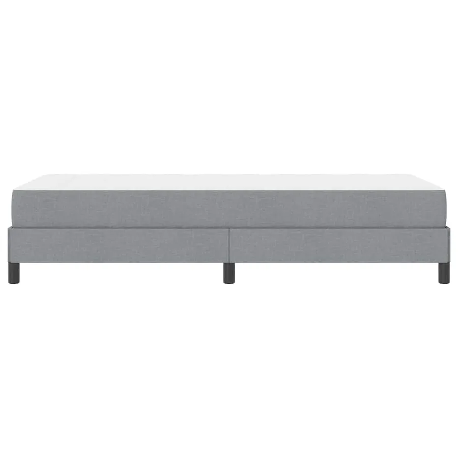 Lit à ressorts avec matelas Gris clair 80 x 200 cm tissu - 7