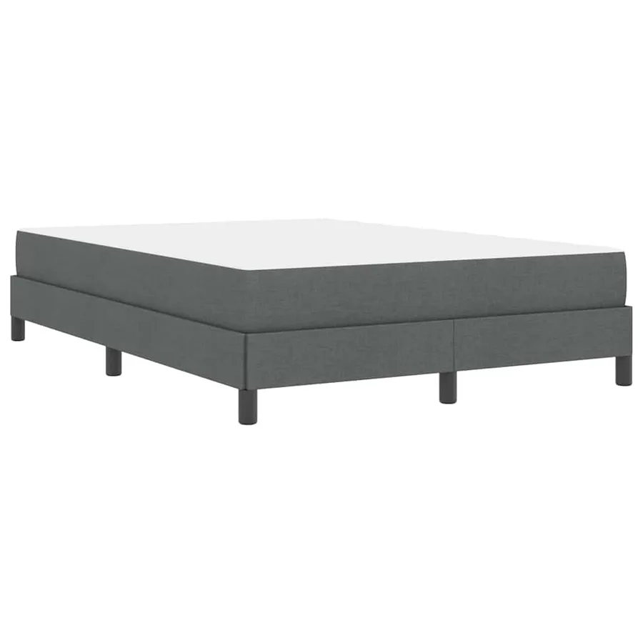 Lit à ressorts avec matelas Gris foncé 160 x 200 cm tissu - 9