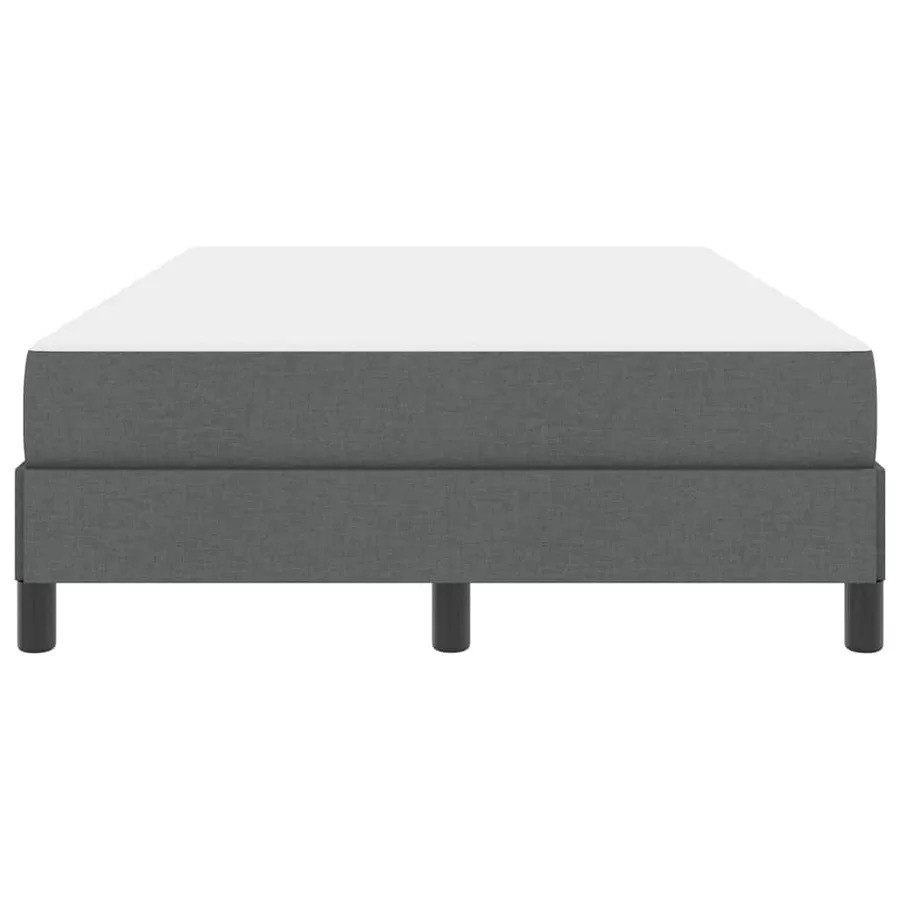 Lit à ressorts avec matelas Gris foncé 120 x 190 cm tissu - 5