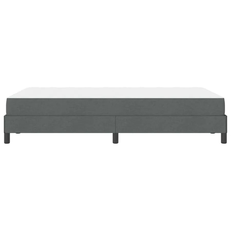 Lit à ressorts avec matelas Gris foncé 120 x 190 cm tissu - 6