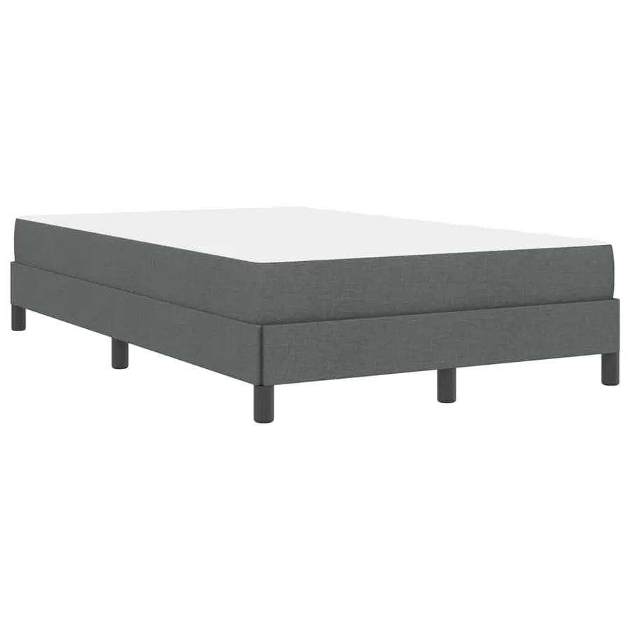Lit à ressorts avec matelas Gris foncé 120 x 190 cm tissu - 7