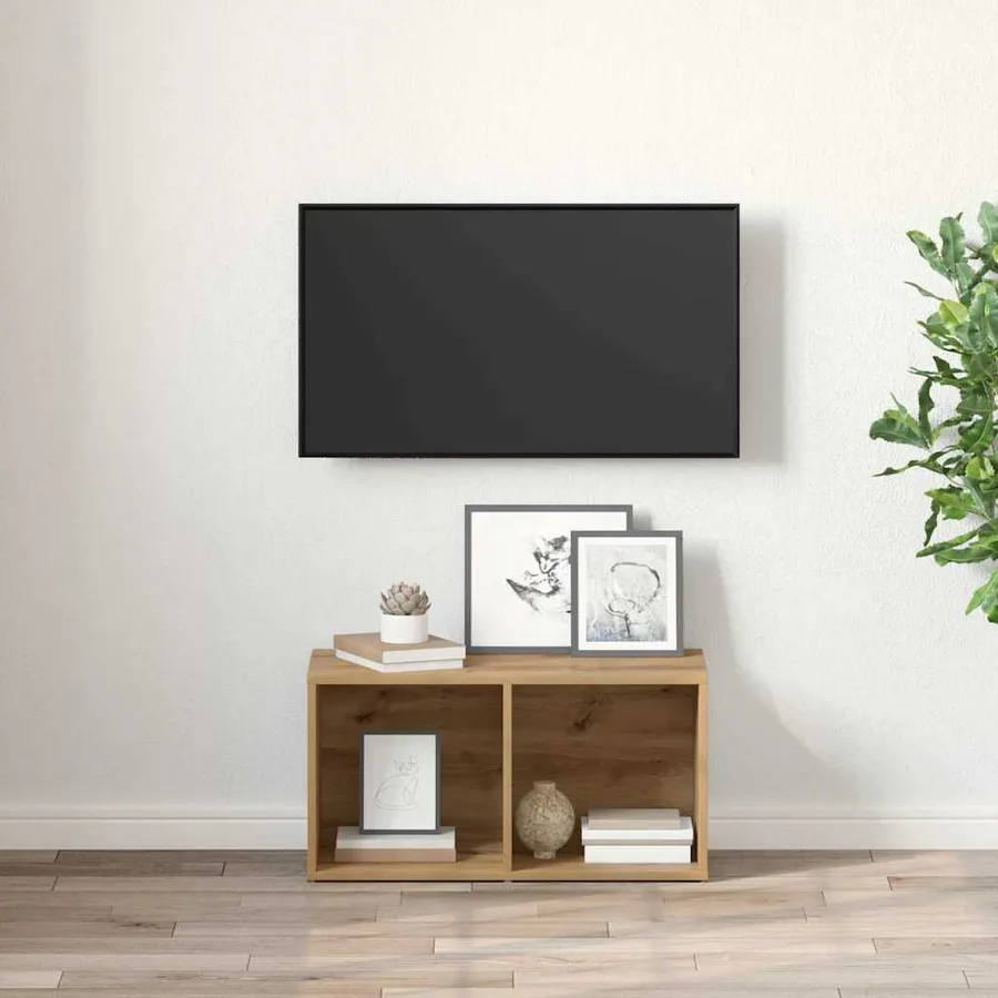 Ensemble meuble TV 72 x 35 x 37 cm Marron Bois d'ingénierie - 4