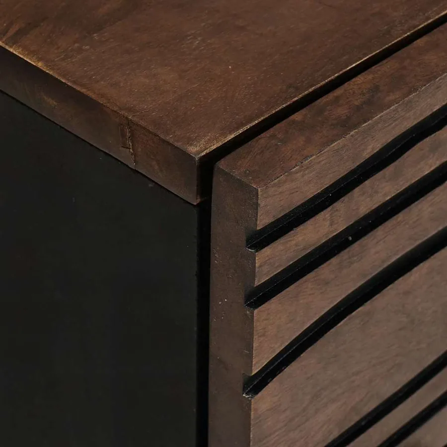 Table de chevet Noyer 50 x 33 x 60 cm Bois d'ingénierie - 6