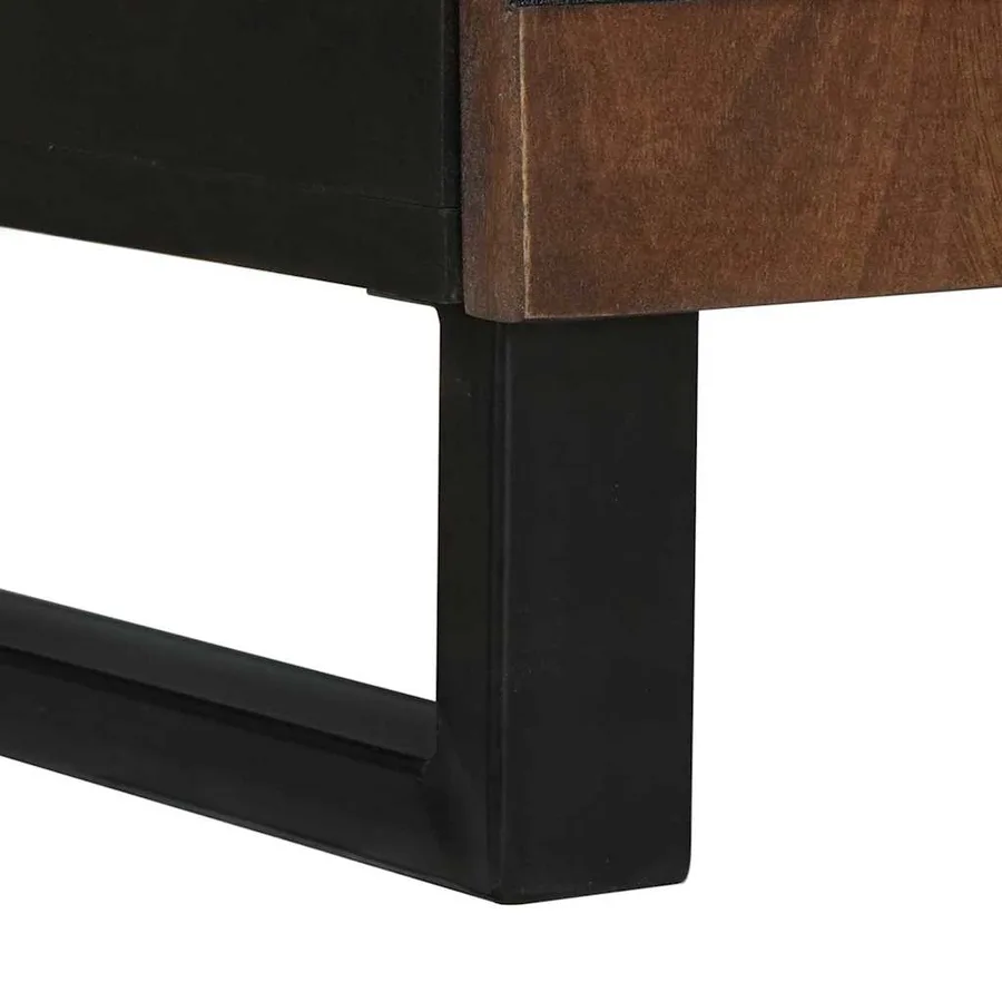 Table de chevet Noyer 50 x 33 x 60 cm Bois d'ingénierie - 7