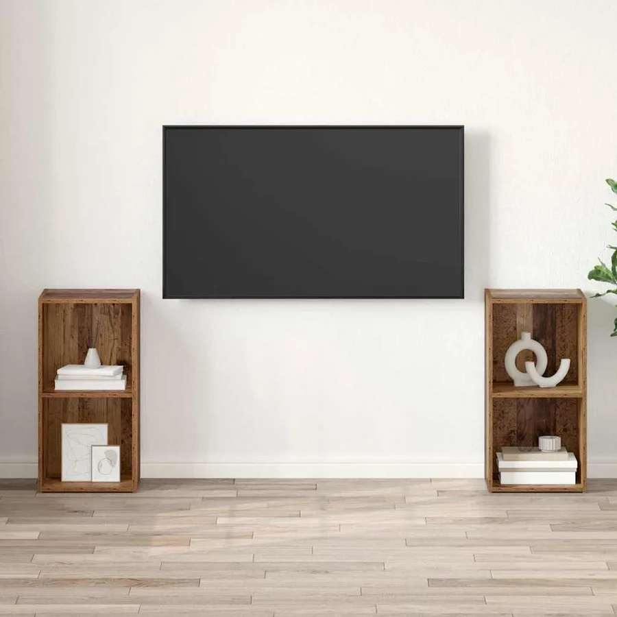 Ensemble meuble TV 2 pcs Bois Ancien 72 x 35 x 36,5 cm - 4